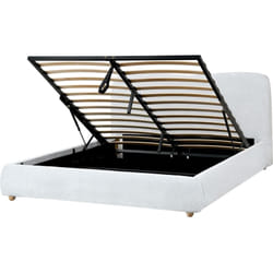 Letto minimalista con contenitore 160 x 200 cm Moderno Beige Chiaro Blagnac