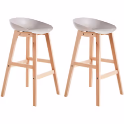 Set di 2 sgabelli da bar dal design moderno. Aggiungi un tocco di fascino scandinavo e semplicità alla tua cucina con questo ...
