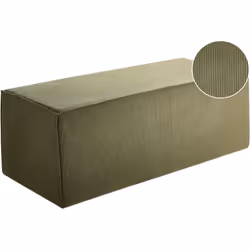 Pouf rettangolare in velluto a coste. Questo grande pouf rettangolare è un'aggiunta versatile e stilosa a qualsiasi ambiente. ...