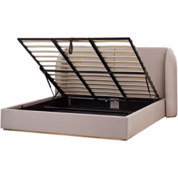 Letto con testiera imbottita. Questo elegante letto contenitore unisce eleganza e funzionalità, garantendo un sonno senza int ...