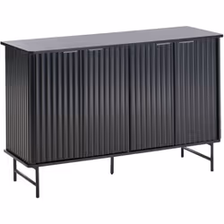 Credenza con ante in stile retrò. Questa elegante credenza presenta un raffinato design scanalato ed è dotata di quattro ante ...