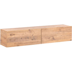 Beliani - Mobile porta tv minimalista a parete unità multimediale scaffale portaoggetti marrone 140 cm Gladstone
