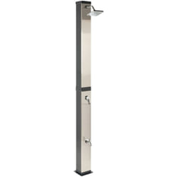 Doccia con Set di miscelatori da giardino moderni in acciaio inox ad energia solare Nero Buenos