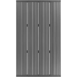 Beliani - Moderno pavimento doccia da giardino all'aperto nero acciaio inox pvc grigio scuro Sillustani