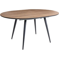 Tavolo da pranzo rotondo ovale allungabile Moderno Industriale Gambe in metallo Marrone Seniac