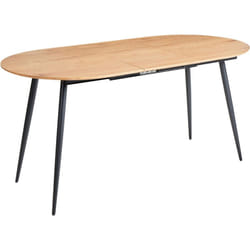 Tavolo da pranzo ovale allungabile Moderno Industriale Gambe in metallo Clavet marrone chiaro