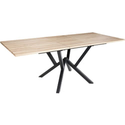 Tavolo da pranzo moderno industriale allungabile con gambe in metallo marrone chiaro 160/200 x 90 cm Ansell