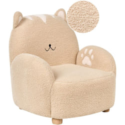 Beliani - Poltrona per bambini Gatto Sedia imbottita per bambini Beige Zoar