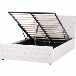 Struttura del letto imbottita con pouf. Un letto perfetto è essenziale per un buon riposo notturno, e questo modello offre no ...