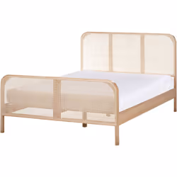 Struttura letto in legno con testiera a treccia viennese. Aggiungi un tocco di eleganza alla tua camera da letto con questo l ...