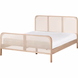 Struttura letto in legno con testiera a treccia viennese. Aggiungi un tocco di eleganza alla tua camera da letto con questo l ...