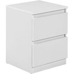 Beliani - Comodino Particle Board 2 cassetti di stoccaggio Stile scandinavo Bianco Winnipeg
