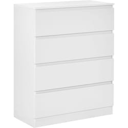 Cassettiera Armadio Credenza 4 cassetti truciolato Stile scandinavo Bianco Winnipeg