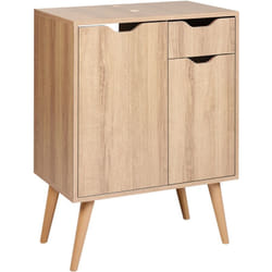 Beliani - Mobile per lavabo 60 x 80 cm Bagno con ripiano mdp Marrone chiaro Canoas