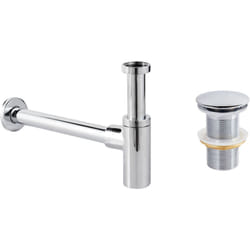 Beliani - Sifone per lavabo con scarico click clack ottone e acciaio inox argento Mafredi