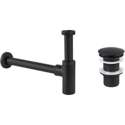 Beliani - Sifone per lavabo con scarico click clack ottone e acciaio inox nero Mafredi
