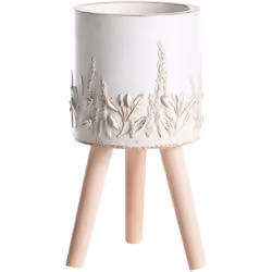 Vaso per piante con motivo in rilievo. Sistema i tuoi fiori in questo bellissimo vaso, progettato per essere tanto pratico qu ...