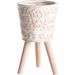 Vaso per piante con motivo in rilievo. Dai un tocco in più al tuo balcone o soggiorno con questo elegante vaso da fiori, posi ...