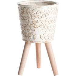 Beliani - Vaso per piante da interno e da esterno in stile vintage, bianco sporco Aliartos