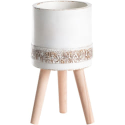 Beliani - Vaso per piante da interno e da esterno in stile vintage bianco sporco Skiatos