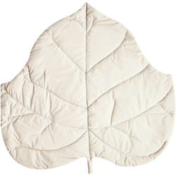 Tappeto moderno per bambini a forma di foglia in cotone trapuntato 110 x 110 cm Accessorio per la cameretta bianco sporco Helikon