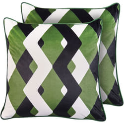 Set di 2 cuscini da esterno con Motivo geometrico Multicolore 45 x 45 cm Sway