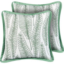 Set di 2 cuscini da esterno con motivo a foglie verde 45 x 45 cm Meadow