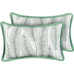 Set di 2 cuscini da esterno con motivo a foglie verde 30 x 50 cm Meadow