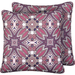 Set di 2 cuscini da giardino per esterni con motivo 45 x 45 cm viola Mirage