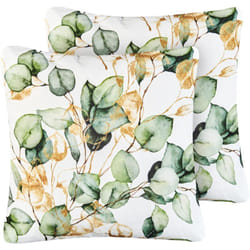 Beliani - Set di 2 cuscini da giardino per esterni con motivo a foglie 45x45 cm Multicolore Glade