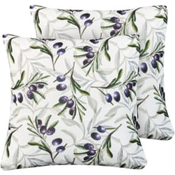 Set di 2 cuscini da esterno Accessori da giardino con motivo a foglie 45x45 cm Multicolore Tranqui
