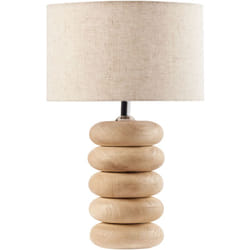 Beliani - Lampada da tavolo a stelo con paralume in tessuto e base in in metallo beige chiaro Betwa