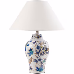 Lampada in porcellana con motivo floreale. Questa lampada da tavolo è un perfetto connubio di bellezza e funzionalità. La sua ...