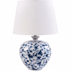 Lampada in porcellana con motivo floreale. Questa lampada da tavolo dal design elegante è l’aggiunta perfetta per ogni ambien ...