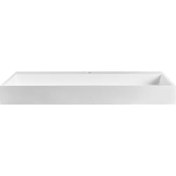 Beliani - Lavabo bagno classico rettangolare in ceramica finitura lucida 100 x 46 cm Bianco Quenko