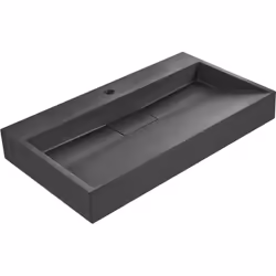 Lavabo da bagno in ceramica. Questo elegante lavabo sospeso unisce un design minimalista a una funzionalità pratica, rendendo ...