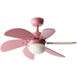 Beliani - Ventilatore da soffitto moderno con telecomando e illuminazione a led Materiale sintetico e compensato rosa Logar
