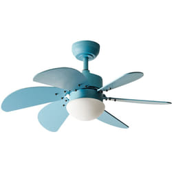 Beliani - Ventilatore da soffitto moderno con telecomando e illuminazione a led Materiale sintetico e compensato azzurro Logar