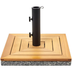 Ombrellone quadrato da giardino in legno base 45 x 45 cm Marrone Ceccano