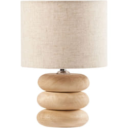 Beliani - Lampada da tavolo a stelo con paralume in tessuto e base in in metallo marrone chiaro Betwa