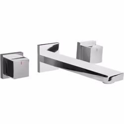 Rubinetto per lavabo a doppia leva. Crea un aspetto pulito e ordinato nel tuo bagno con questo rubinetto miscelatore da lavab ...
