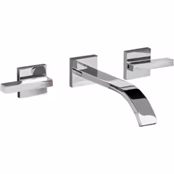Rubinetto per lavabo a doppia leva. Questo rubinetto miscelatore da lavabo a parete è il complemento ideale per qualsiasi bag ...