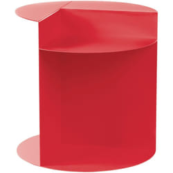 Beliani - Tavolino basso rotondo in metallo rosso Taggart