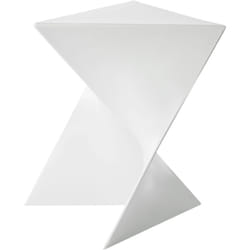 Beliani - Tavolino in plastica tringolare bianco Pecos