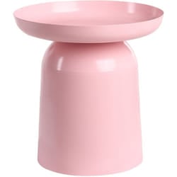 Beliani - Tavolino basso da salotto in metallo rotondo rosa Torrens