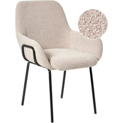 Poltrona tessuto bouclè beige Algona