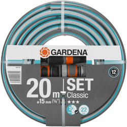Set tubo acqua da giardino Classic 20m, 15 mm (5/8') lancia e raccordi, per irrigazione e giardinaggio (18014-26) - Gardena