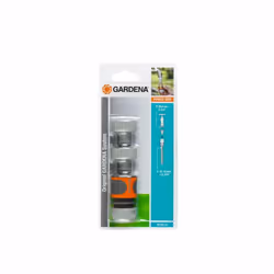 Presentazione : Kit di innaffiatura per rubinetteria esterna 13 mm 1/2" - 15 mm 1/2" - 15 mm 1/2" - 1 raccordo - 2 naselli pe ...