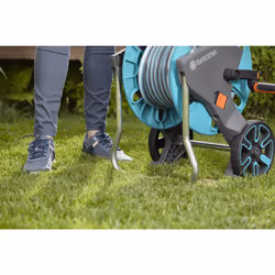 Gardena 18511-20 avvolgitubo da giardino Carrello avvolgitubo Manuale Nero, Blu, Acciaio inox - Vista aggiuntiva 4