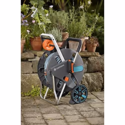 Gardena AquaRoll L Easy Carrello avvolgitubo Manuale Blu, Grigio, Arancione - Vista aggiuntiva 6